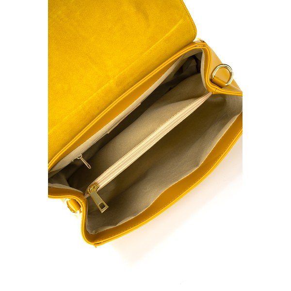 Kollane nahast käekott Maria - Federica Bassi-image-1