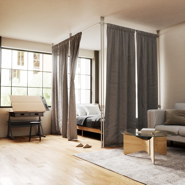 Hõbedane terasest kardinat eraldav raam Anywhere – Umbra-image-1