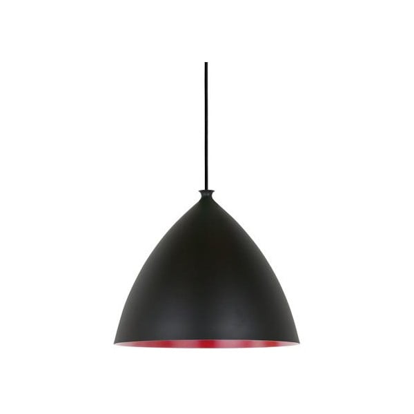 Závěsné svítidlo Slope 35 cm, černé/červené