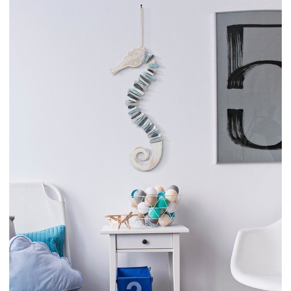 Puidust seinakaunistus 22x55 cm Sea Horse - Mauro Ferretti-image-1