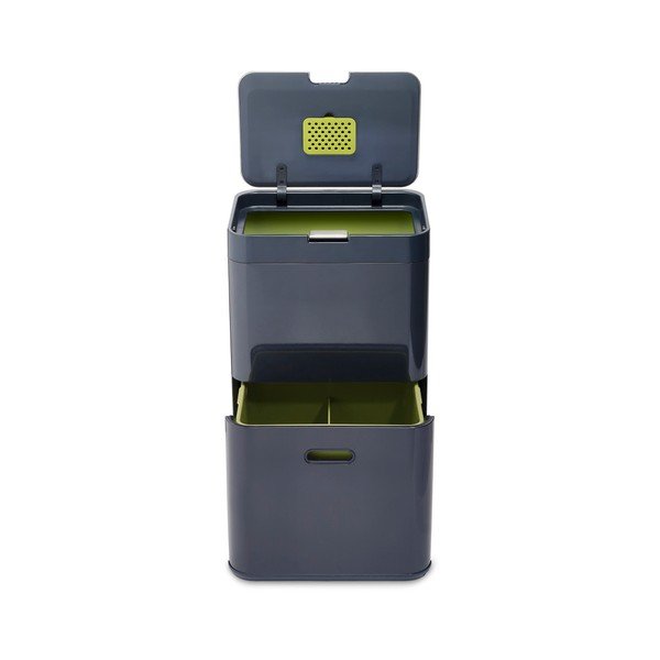 Šedý koš na tříděný odpad Joseph Joseph IntelligentWaste Totem 48-image-4