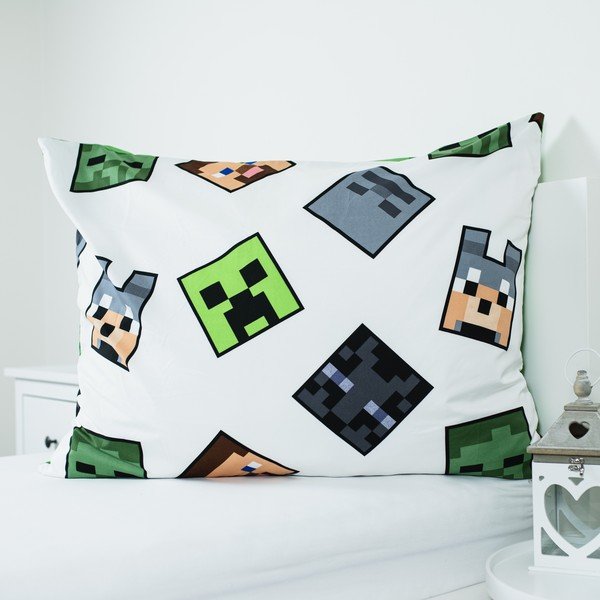Roheline laste üheinimesevoodipesu mikrokiust 140x200 cm Minecraft Block Stack - Jerry Fabrics-image-4