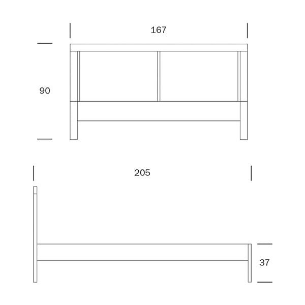 Bílá ručně vyráběná postel z masivního březového dřeva Kiteen Koli Tina, 160 x 200 cm-image-1