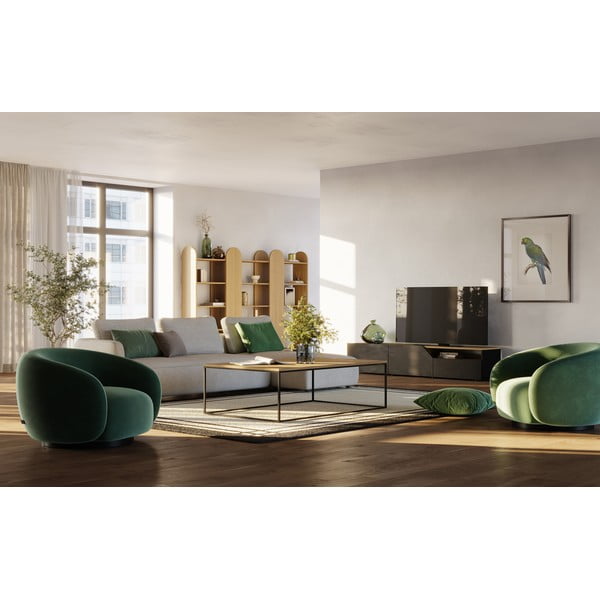 Must tammedekooriga telerilaud 180x38 cm Verone - TemaHome-image-1