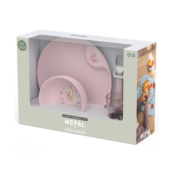 Plastikust laste õhtusöögikomplekt 6 osa Fairy Garden - Mepal-image-2