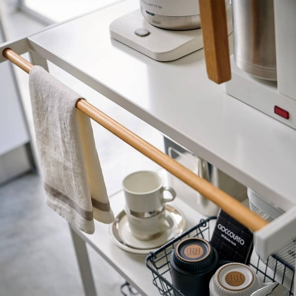 Matt valge terasest riiul 60x90x46,5 cm Tower - YAMAZAKI-image-2