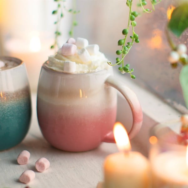 Mug Dip klaasitud roosa - Sass & Belle-image-1