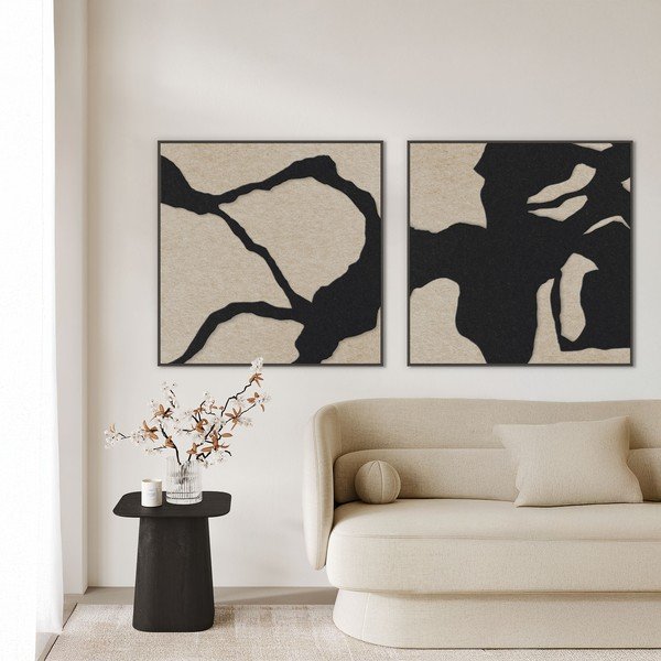 3D-pilt raamiga/akustiline 102x102 cm Silent Shadow 1 - Malerifabrikken-image-2