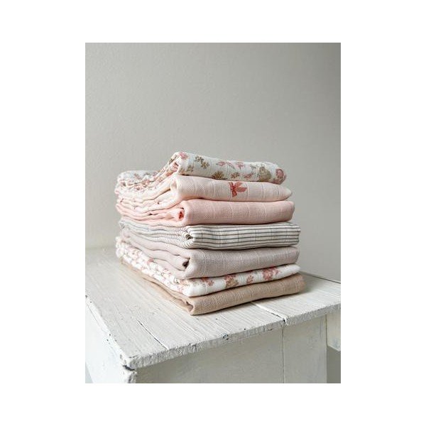 Roosad/beežid musliinmähkmed 2 tk 70x70 cm Bows - Cam Cam Copenhagen-image-3