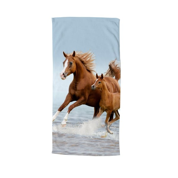 Sinine-pruun laste sametist rannarätik 75x150 cm Free - Good Morning