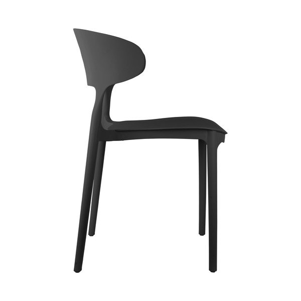 Mustad plastikust söögitoolid 4tk komplektis Fain - Leitmotiv-image-3