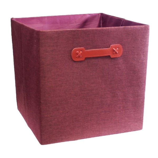 Úložný box Ordinett Cube Red, 32 x 32 cm