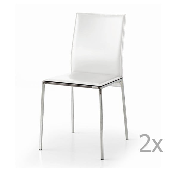 Sada 2 bílých jídelních židlí Castagnetti Fax