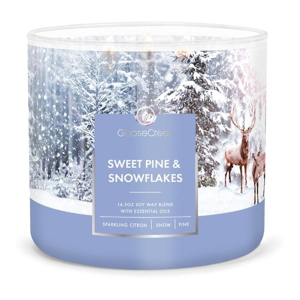 Lõhnaküünal, põlemisaeg 35 h Sweet Pine & Snowflakes - Goose Creek