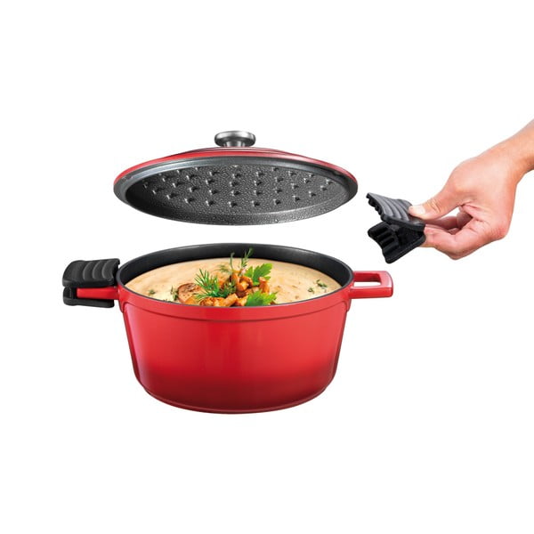 Mittekleepuv induktsioonipott koos kaanega 2,7 l Bordeaux - Tescoma-image-2