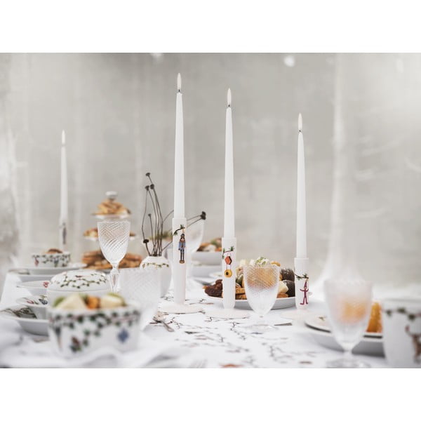 Valge keraamiline jõuluküünlajalg, kõrgus 12 cm Hammershøi - Kähler Design-image-1