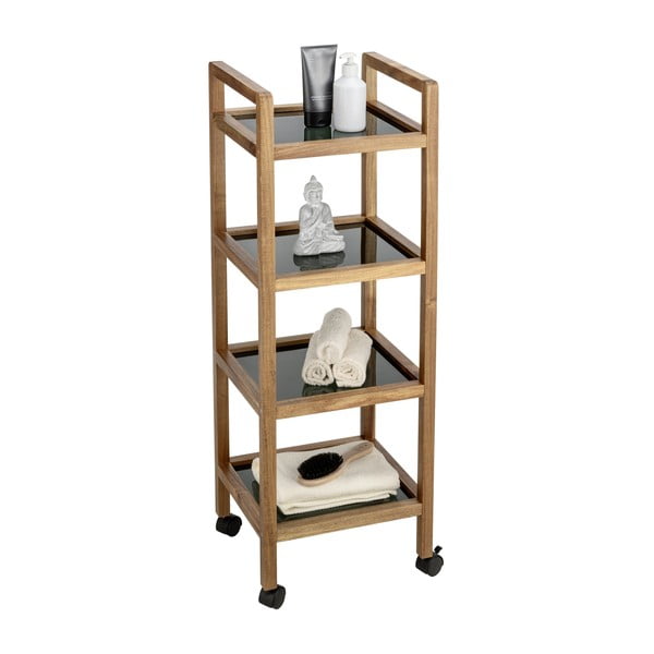 Must akaatsiapuidust vannitoariiul 35x101,5 cm Fondi - Wenko-image-4