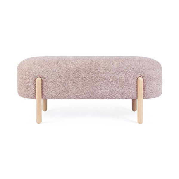 Roosa polsterdatud pink buklee kangast Dayla - Bizzotto