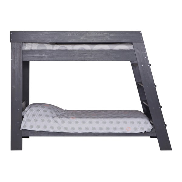 Dvoupatrová postel Julien, ocelově šedá
