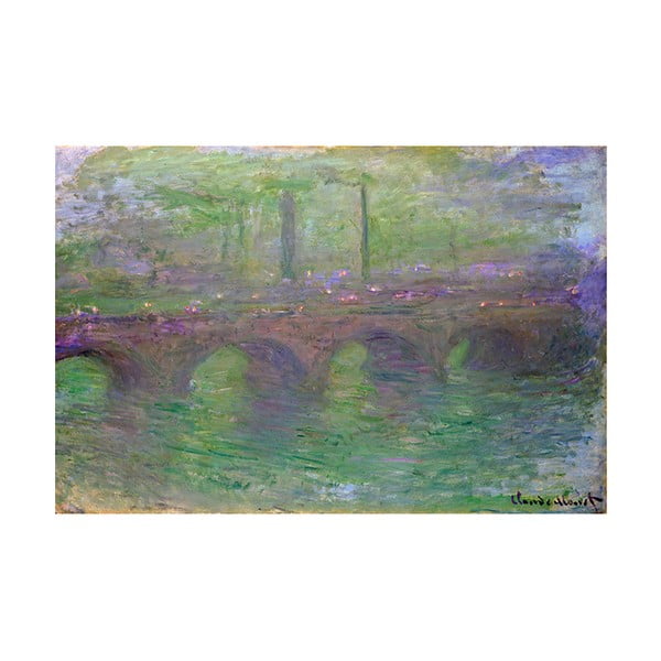 Obraz Claude Monet - Waterloo Bridge, 90x60 cm