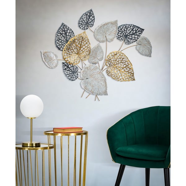 Metallne rippdekoratsioon lehtede mustriga Mauro Ferretti -B-, 100 x 80 cm Ory - Mauro Ferretti-image-1
