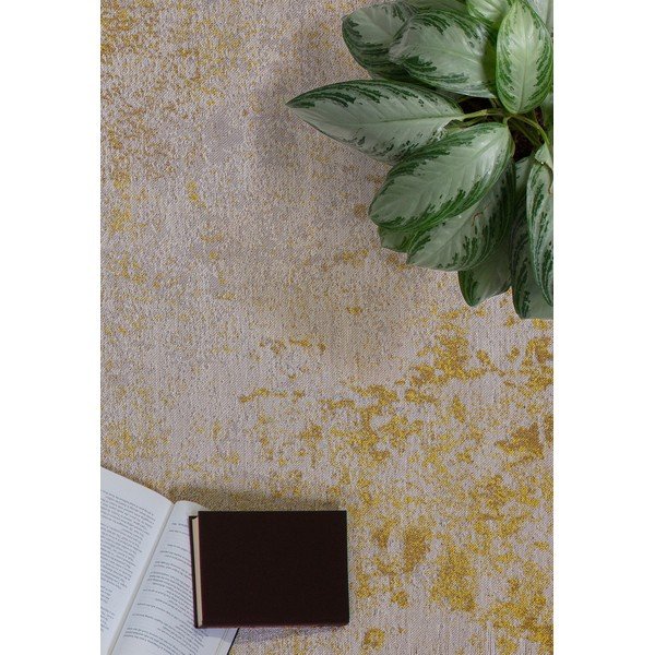 Ookerkollane taaskasutatud kiududest õuevaip 200x290 cm Dara - Asiatic Carpets-image-3