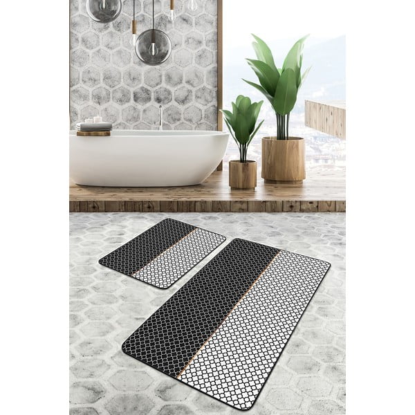 Tumehall vannitoavaipade komplekt 2 tk 100x60 cm - Minimalist Home World-image-3