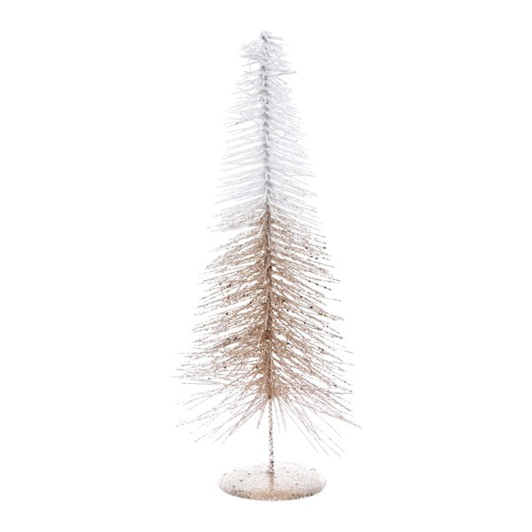 Dekorativní kovový stromek v bílé a béžovozlaté barvě Ewax, výška 40 cm