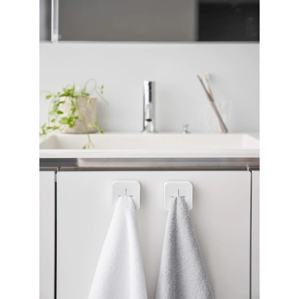 Valge plastmass käterätiku hoidja isekleepuv Film Hook – YAMAZAKI-image-1