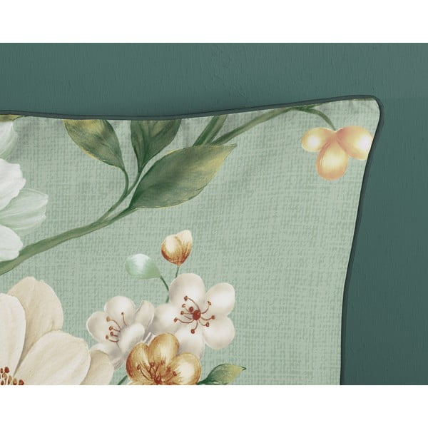 Roheline pikendatud satiin-puuvillast voodipesu kaheinimesevoodile 200x220 cm Sizena - Descanso-image-3