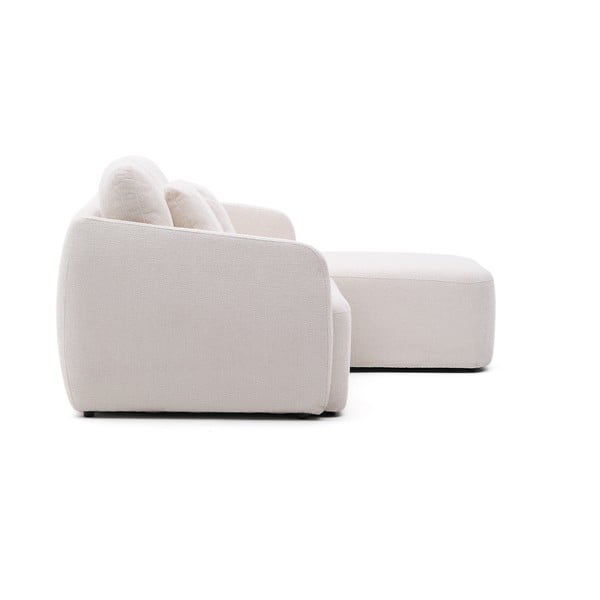 Kreem šenillist nurgadiivanvoodi (parem nurk) Laira - Kave Home-image-3