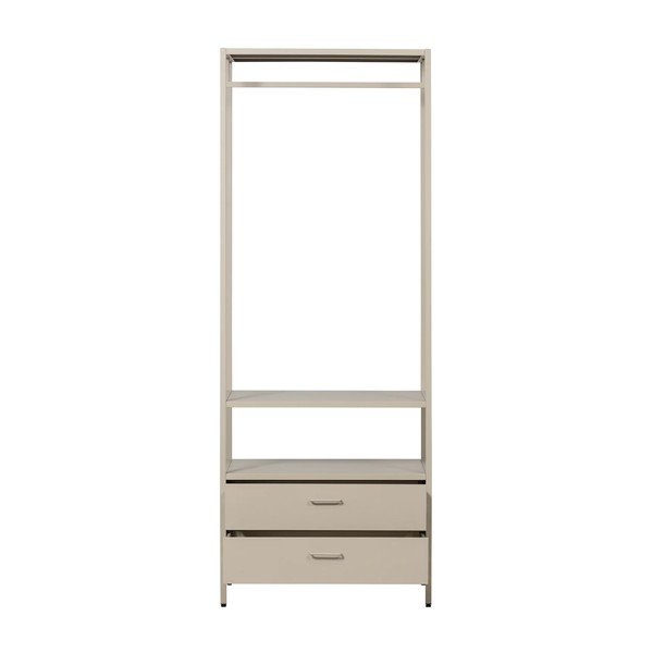 Beež avatud metallist riidekapp 70x185x54 cm Ferris - WOOOD-image-3