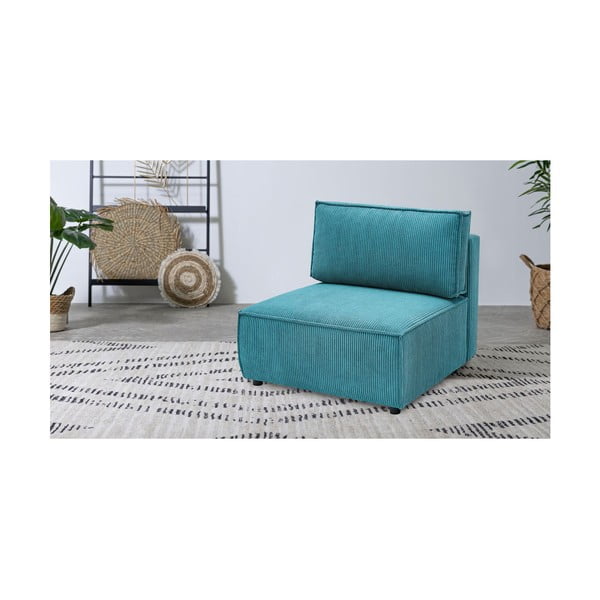 Sinine velvetist diivanimoodul, keskosa  Nihad modular - Bobochic Paris-image-1