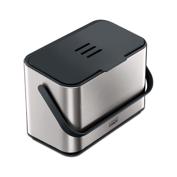 Hõbe kompostitavate jäätmete konteiner 4 l Collect - Joseph Joseph-image-3