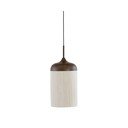 Tumepruun rippvalgusti tekstiilist varjuga ø 22 cm Dania - Light & Living