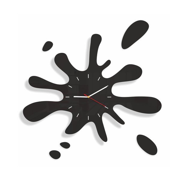 Hodiny z plexiskla Splash Black
