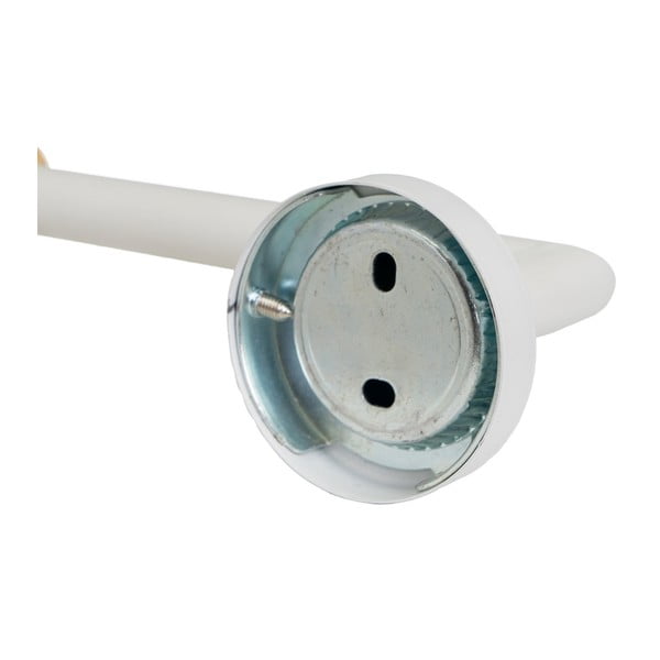 Valge metallist seinale paigaldatav tualettpaberi hoidja - Casa Selección-image-3