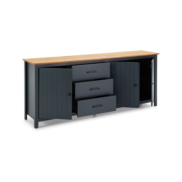 Tumesinine männipuidust kummut 190x80 cm Miranda – Marckeric-image-4