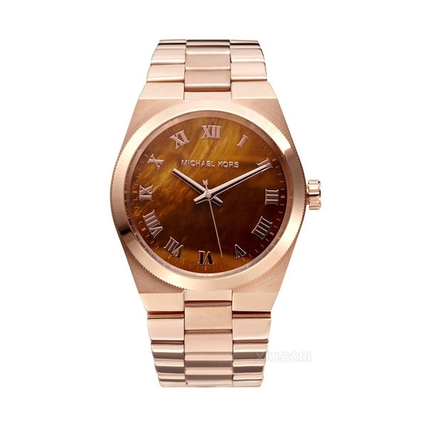 Hodinky v barvě růžového zlata Michael Kors Wood
