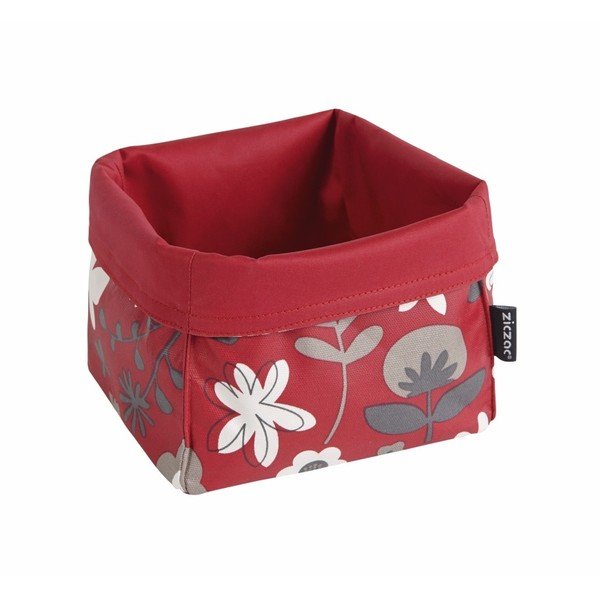 Červeno-bílý koš na pečivo ZicZac Floral