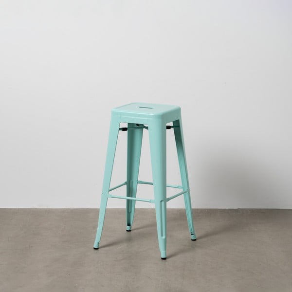 Türkiissinised metallist baaritoolid 2 tk komplektis (istme kõrgus 76,5 cm) - Ixia-image-1