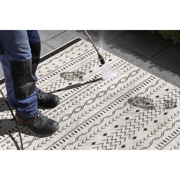 Must ja kreemjas õuevaip , 80 x 250 cm Kuba - NORTHRUGS-image-1