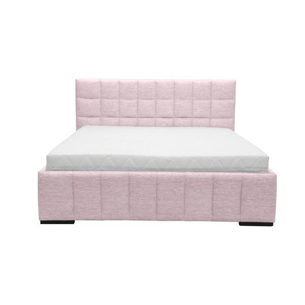 Světle růžová dvoulůžková postel Mazzini Beds Dream, 140 x 200 cm-image-1