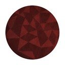 Burgundiapunane käsitsi kootud villane ümmargune vaip ø 160 cm Shard Red - Flair Rugs