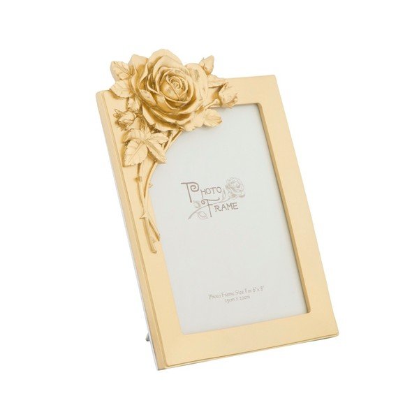 Žlutý fotorámeček v pryskyřicovém rámu Mauro Ferretti Glam Rose, 15 x 20 cm-image-1