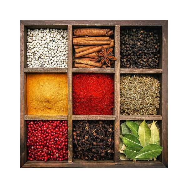 Klaasist maal 30x30 cm Spices Box - Styler