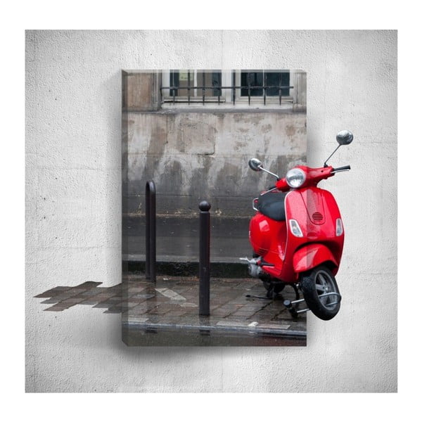 Nástěnný 3D obraz Mosticx Red Scooter, 40 x 60 cm