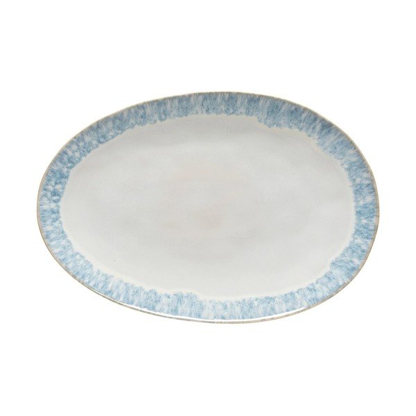 Valge ja sinine keraamiline serveerimistaldrik Brisa, pikkus 41 cm - Costa Nova