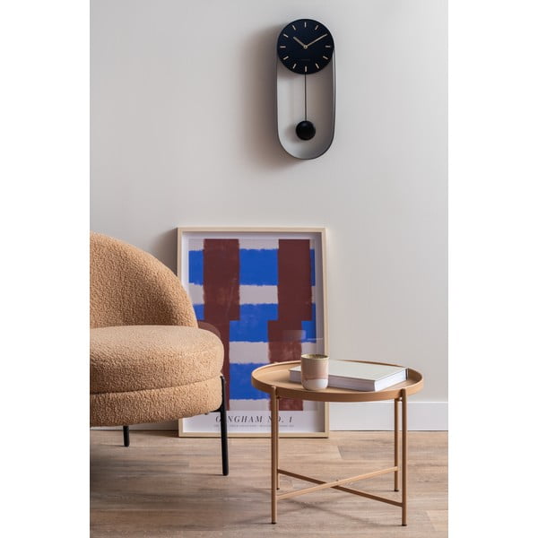 Beež metallist ümmargune diivanilaud ø 50 cm Meseta – Leitmotiv-image-1