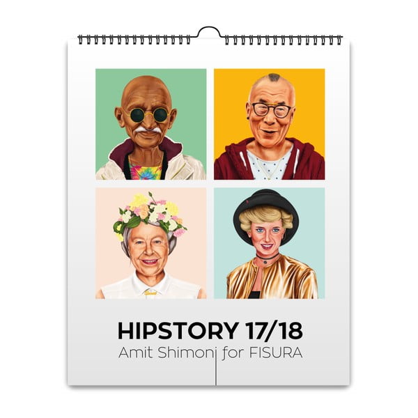 Nástěnný závěsný kalendář Fisura Hipstory